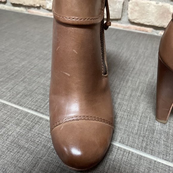 plenty by tracy reese Natalya High Heel Brown Bootie Ankle Boot Nib 8 38.5 - Picture 8 of 13